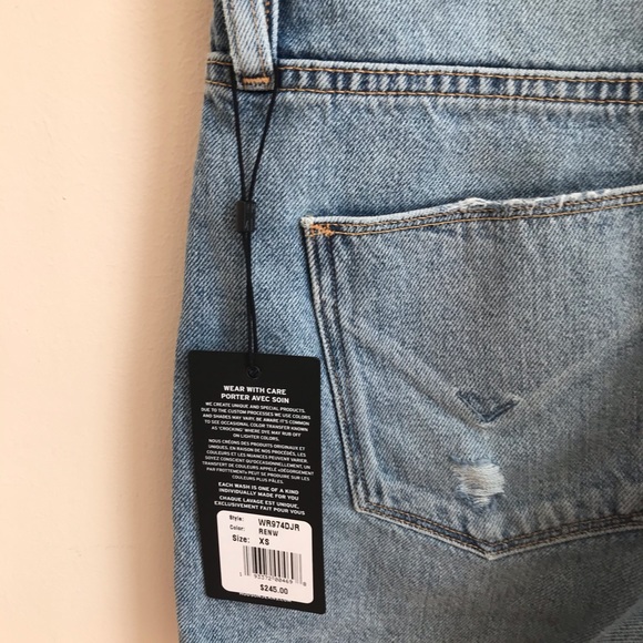 NWT Hudson Jeans Sloane Denim Short Overalls Shortalls Renewal Mid Blue Wash XS - Picture 13 of 16